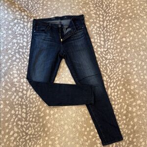 AG Adriano Goldschmied Dark Indigo The Prima mid-rise Jeans